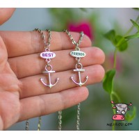 Кулон для двоих друзей "Best Friends. Якорь. Цена за набор